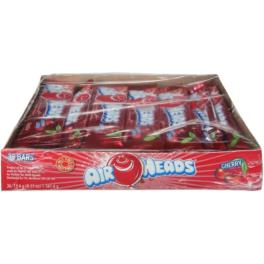 Airheads - Cherry - Case - 36 x 15.6 g - Canadian Distribution