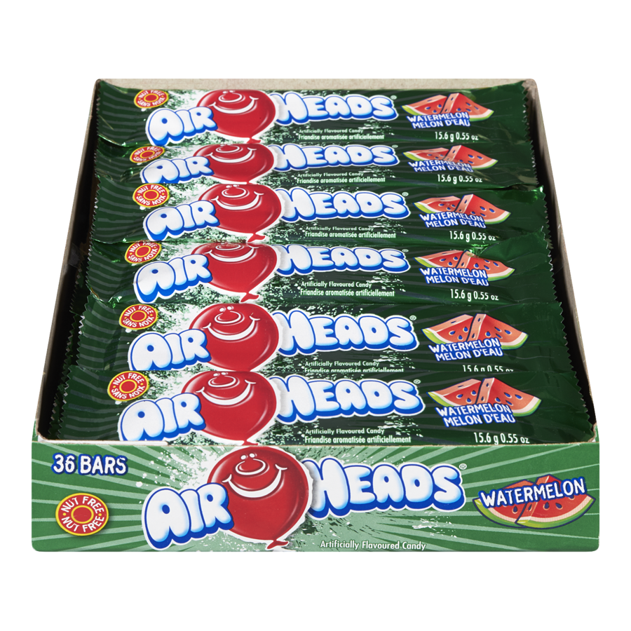 Airheads - Watermelon - Case - 36 x 15.6 g - Canadian Distribution