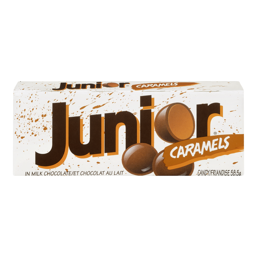 Junior Mints - Junior Caramels - Case - 24 x 45 g - Canadian Distribution