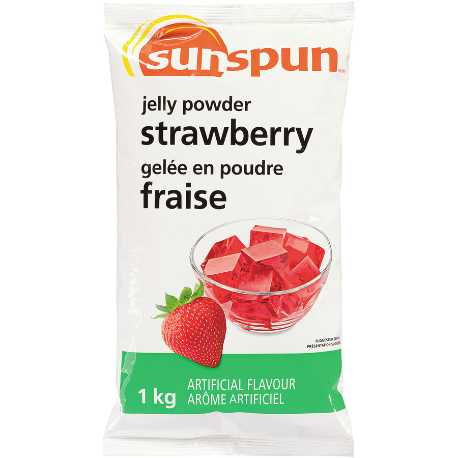 Sunspun - Strawberry Jelly Powder - 1 kg - Canadian Distribution