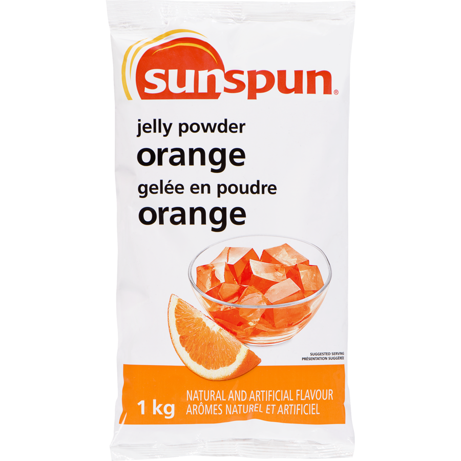 Sunspun - Orange Jelly Powder - 1 kg - Canadian Distribution