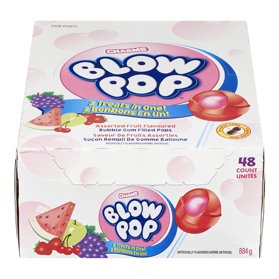 Charms Blow Pop - Blow Pops - Case - 48x1 each - Canadian Distribution