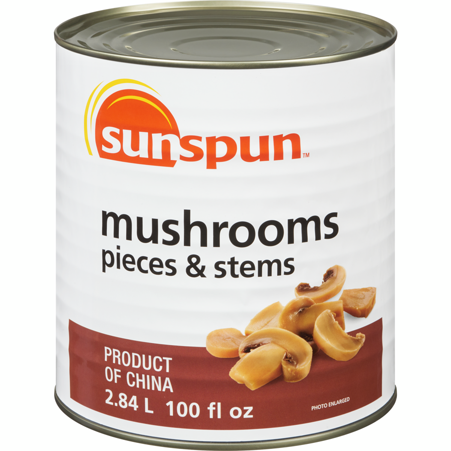 Sunspun - Mushrooms Pieces & Stems - 2.84 L - Canadian Distribution