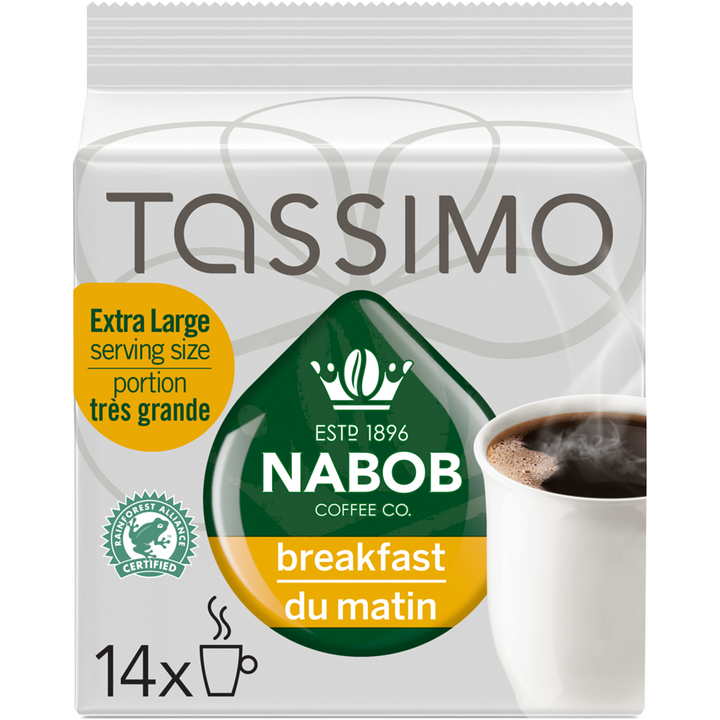 Tassimo - Nabob Breakfast Blend Coffee Single Serve T-Discs - 14 each - Canadian Distribution