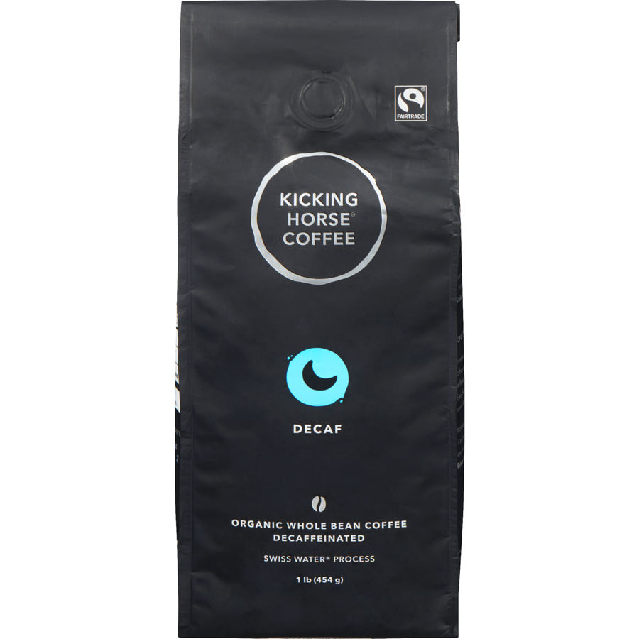 Kicking Horse - Organic Fairtrade Dark Roast Whole Bean Coffee, Decaf - 454 g - Canadian Distribution