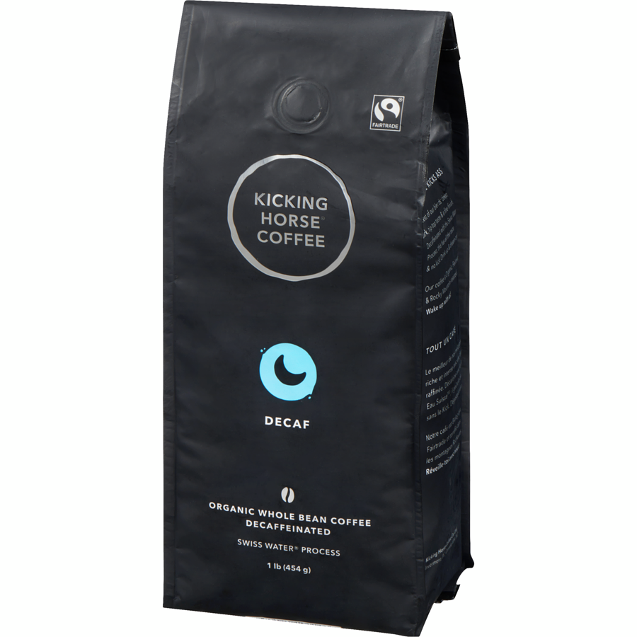 Kicking Horse - Organic Fairtrade Dark Roast Whole Bean Coffee, Decaf - 454 g - Canadian Distribution