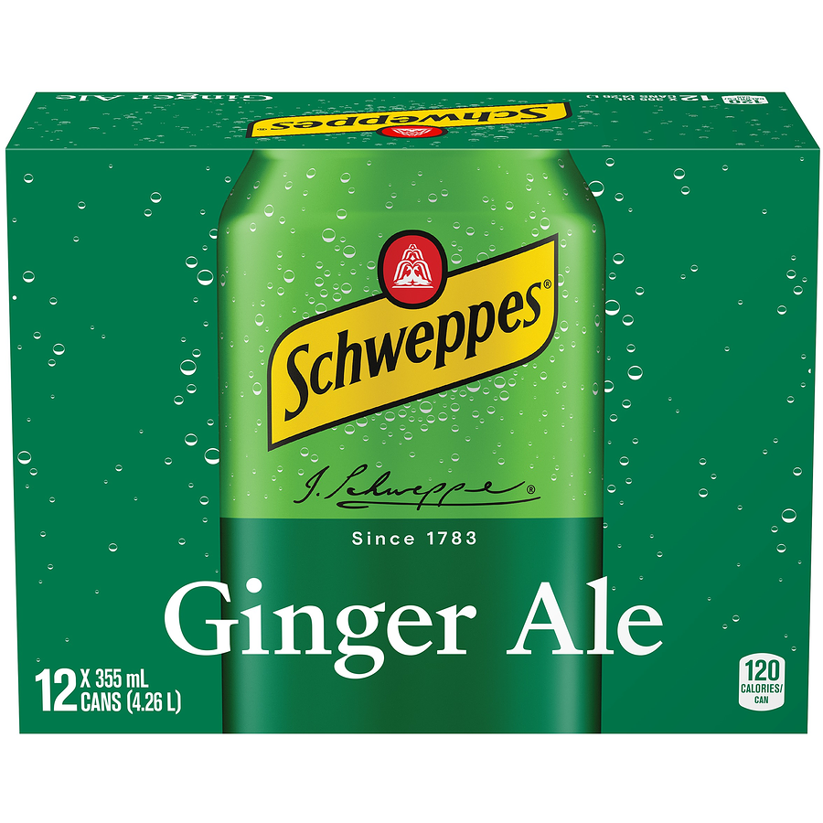 Schweppes - Ginger Ale - Case - 12 x 355 ml - Canadian Distribution