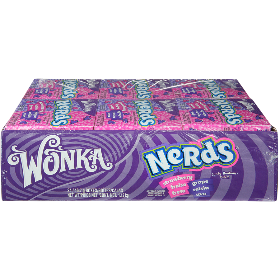 Wonka - Nerds, Grape Strawberry - Case - 24x1 each - Canadian Distribution