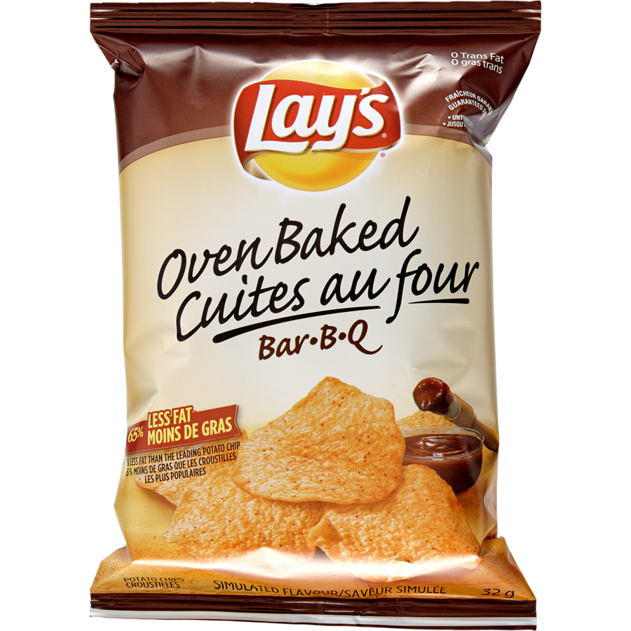 Lay's - Oven Baked Potato Chips, BBQ, Vending Chips - Case - 40 x 32 g - Canadian Distribution