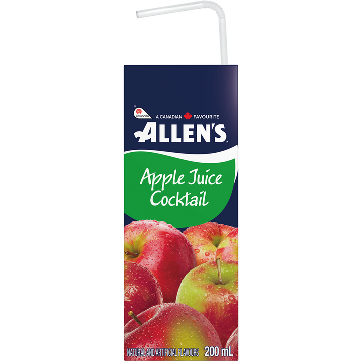 Allen's - Apple Juice Cocktail - Case - 24 x 200 ml - Canadian Distribution