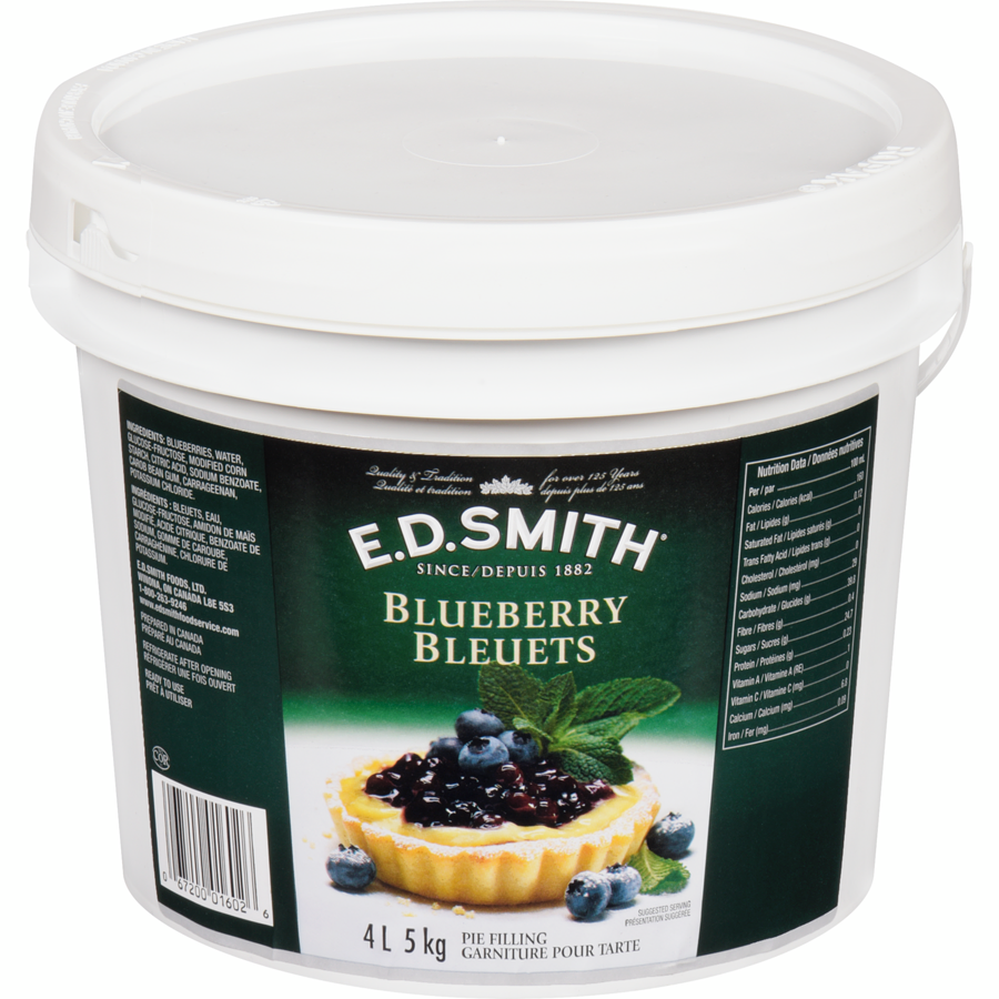 Ed Smith - Pie Filling, Blueberry - 5 kg - Canadian Distribution