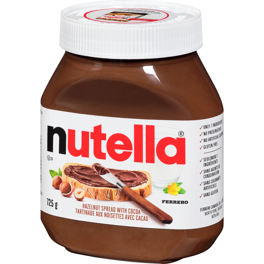 Nutella - Hazelnut Spread with Cocoa for Breakfast - 725 g - Canadian Distribution