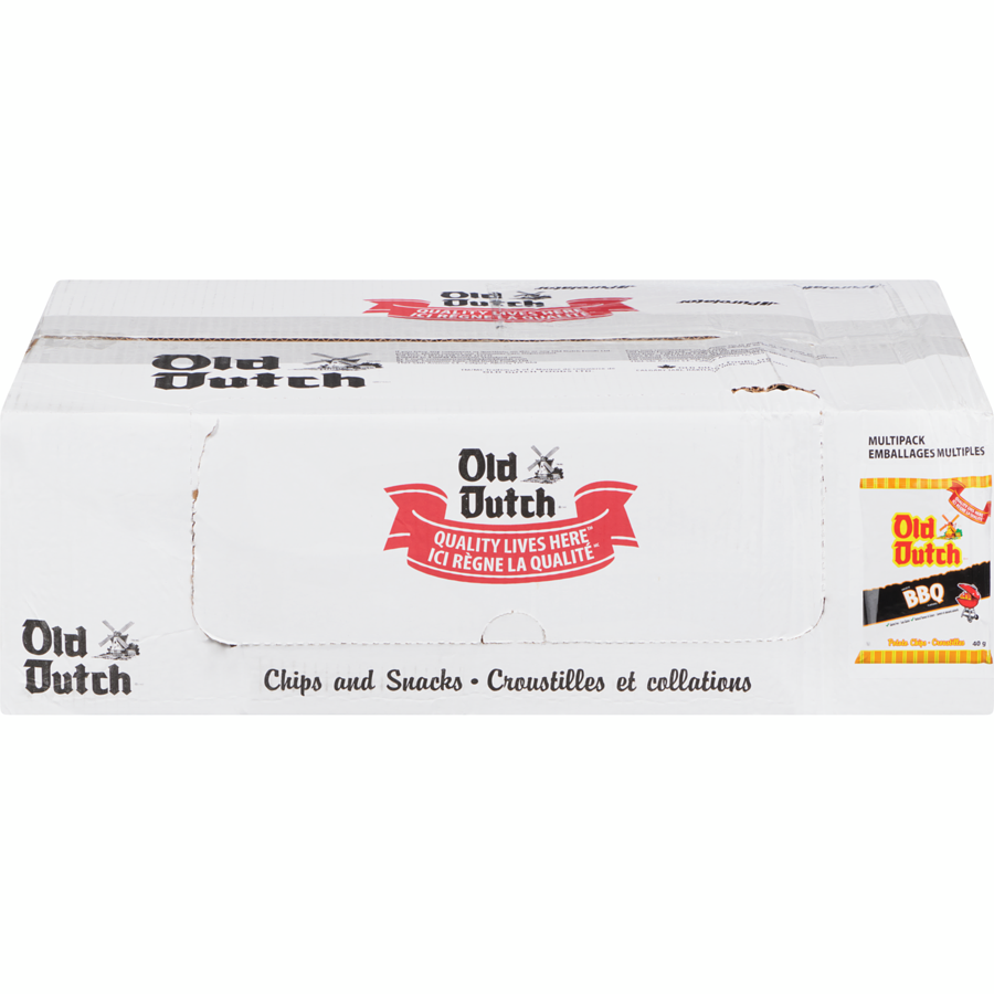 Old Dutch - BBQ Potato Chips - Case - 40 x 40 g - Canadian Distribution