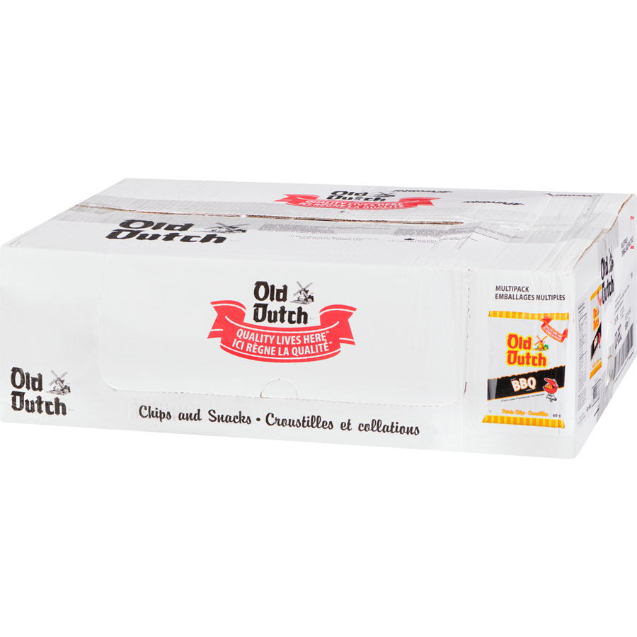 Old Dutch - BBQ Potato Chips - Case - 40 x 40 g - Canadian Distribution