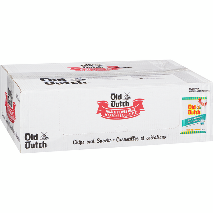 Old Dutch - Salt & Vinegar Potato Chips, Vending Chips - Case - 40 x 40 g - Canadian Distribution