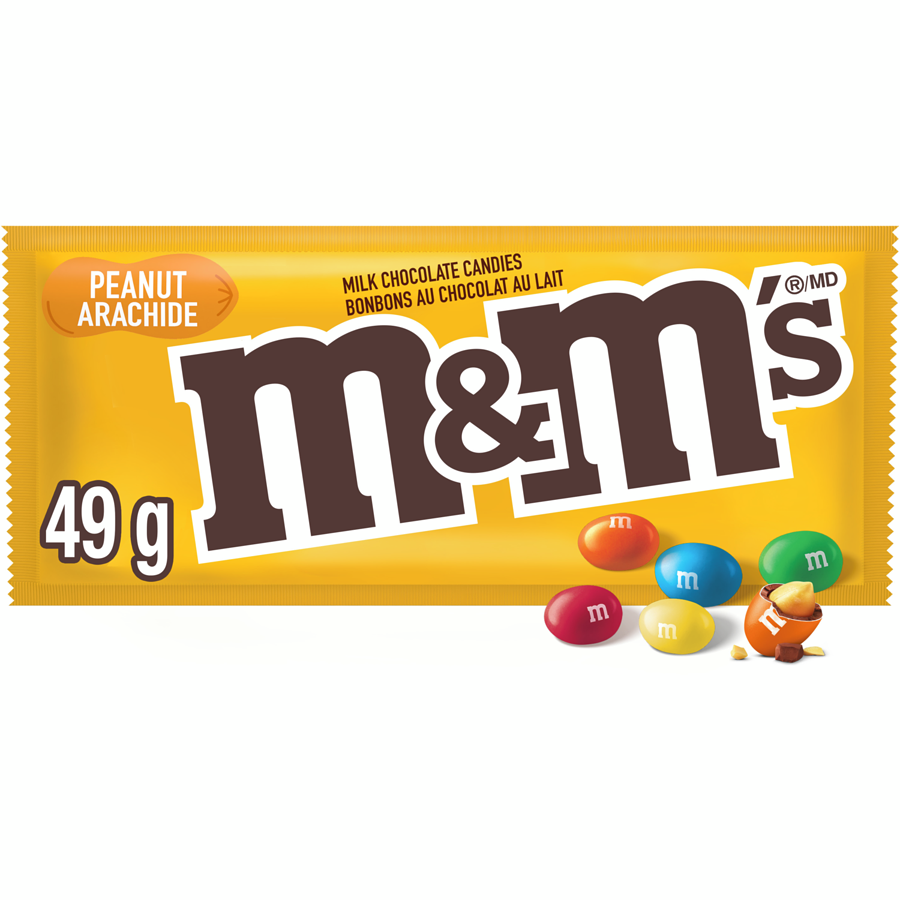 M&M's - Peanut (Case) - 49 g - Canadian Distribution