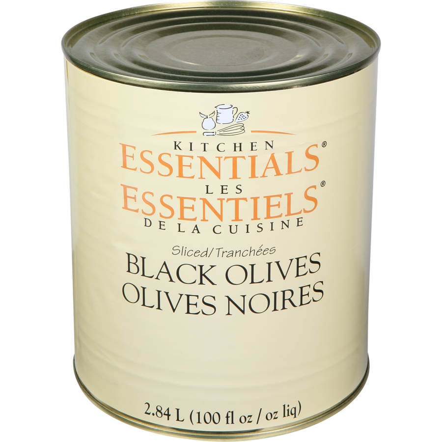 GFS - Kitchen Essentials Sliced Ripe Black Olives - 2 L - Canadian Distribution