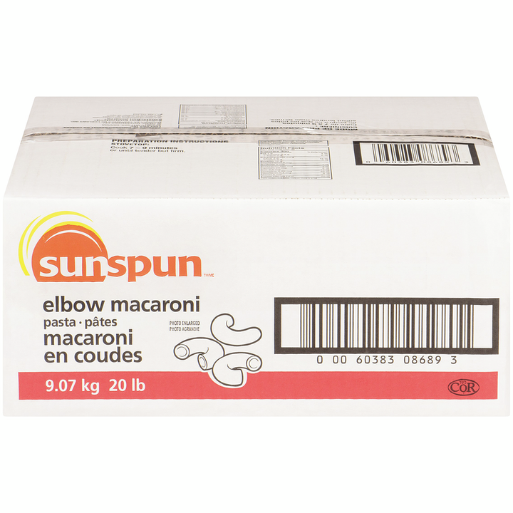 Sunspun - Elbow Macaroni Pasta - 9.07 kg - Canadian Distribution