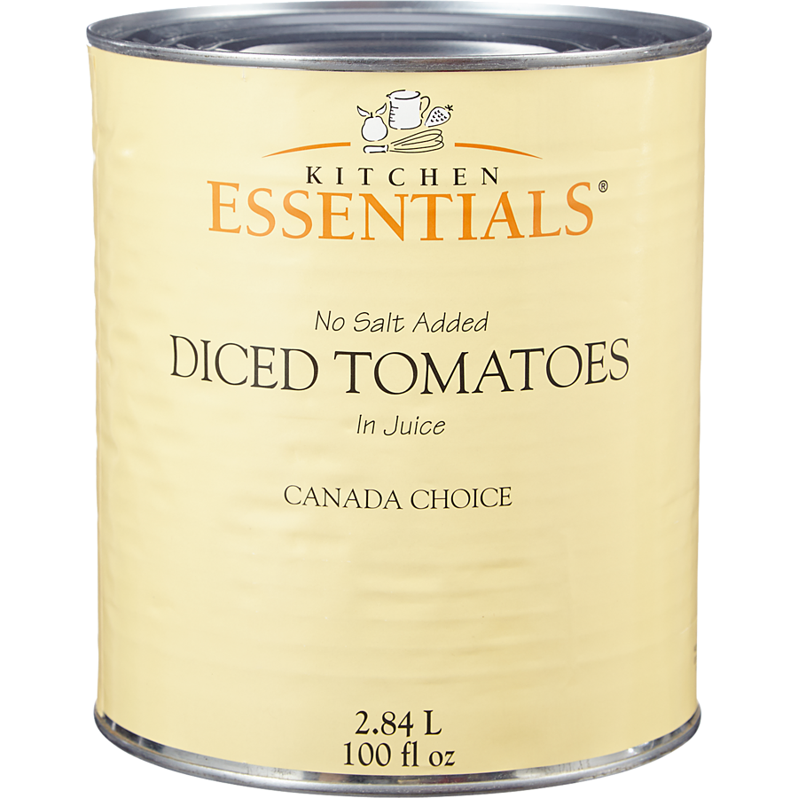 Kitchen Essentials - Diced Tomatoes, No Salt - 2.84 L - Canadian Distribution