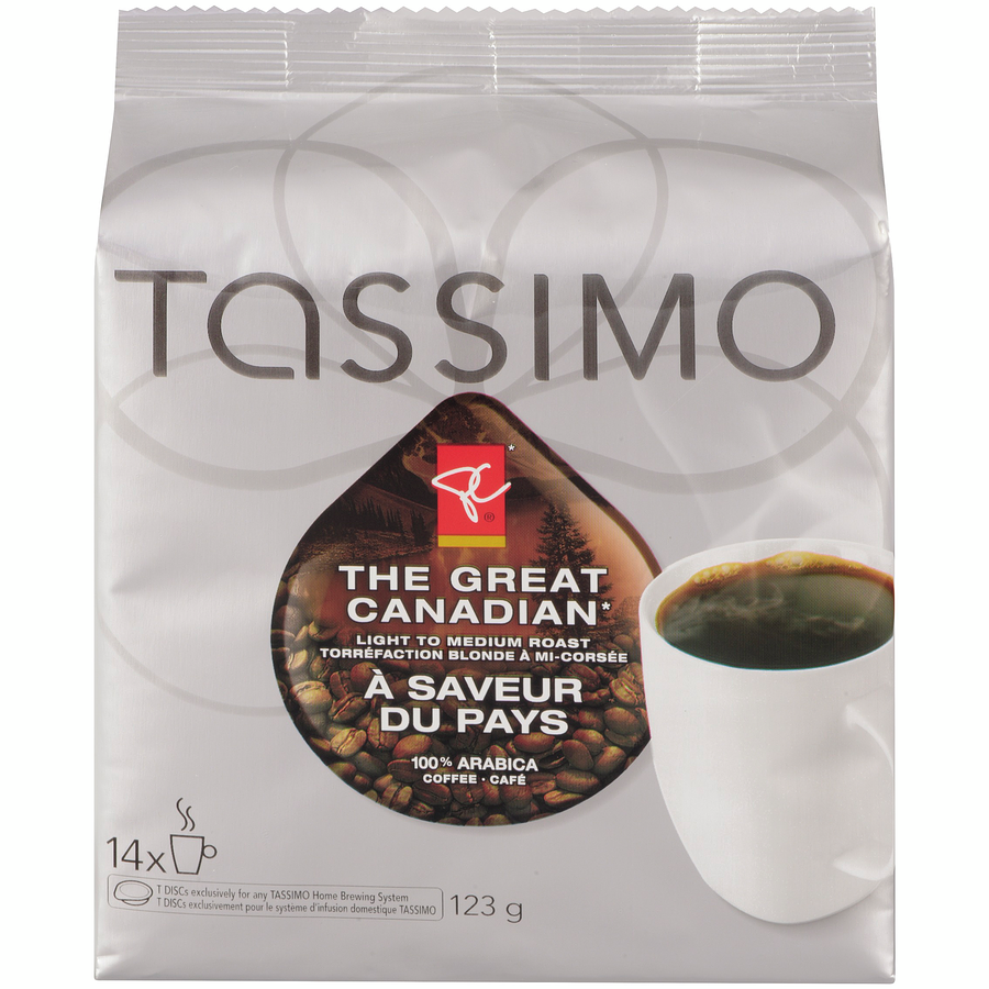 President's Choice - The Great Canadian Light to Medium Roast TASSIMO T DISCs - 14 each - Canadian Distribution