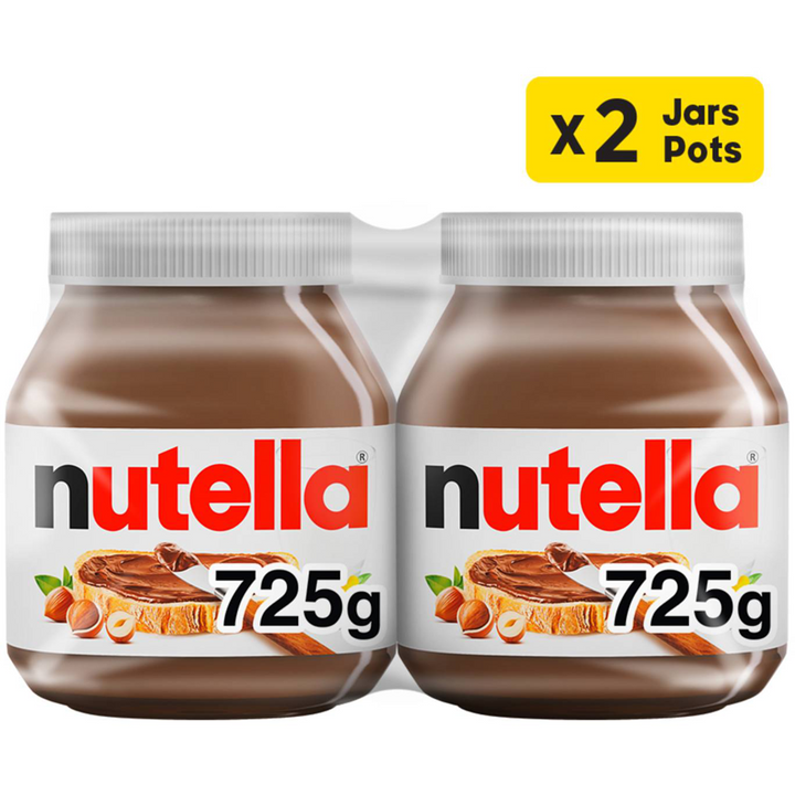 Nutella - Hazelnut Spread with Cocoa for Breakfast - Case - 2 x 725 g - Canadian Distribution