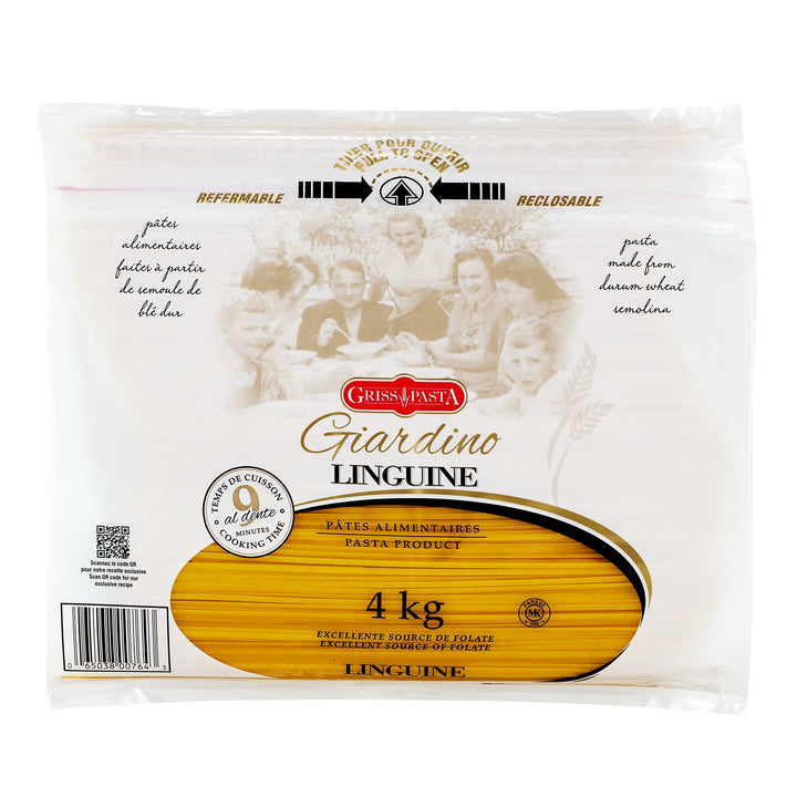 Griss Pasta Giardino Linguine - 4 x 4 kg - Grocery and Food Items - Canadian Distribution