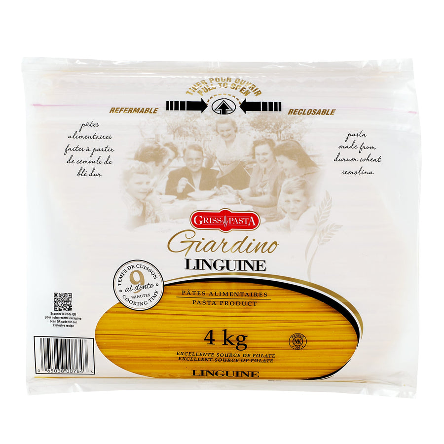 Griss Pasta Giardino Linguine - 4 x 4 kg - Grocery and Food Items - Canadian Distribution