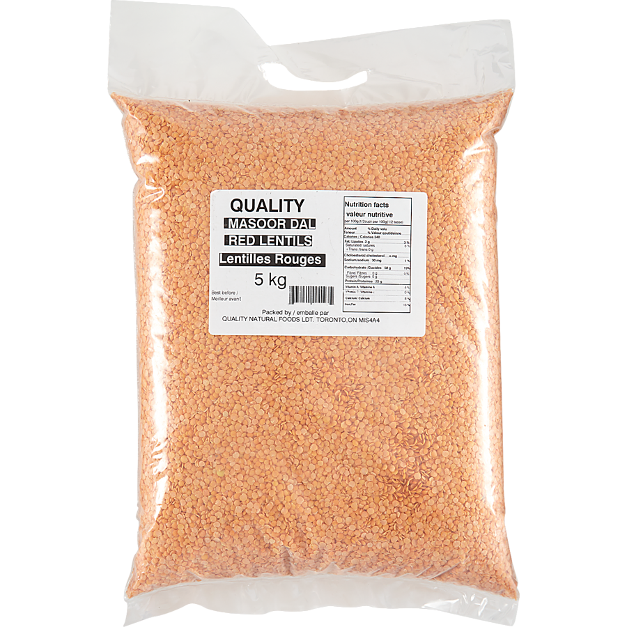 Quality - Red Lentils - 4.989 kg - Canadian Distribution