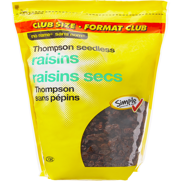 No Name - Thompson Seedless Raisins Club Size - 2 kg - Canadian Distribution