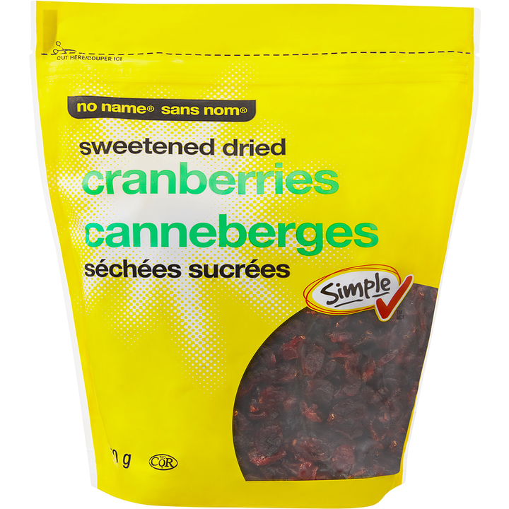 No Name - Sweetened Dried Cranberries - 750 g - Canadian Distribution