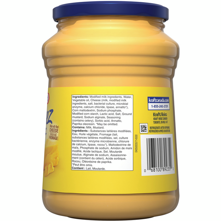 Kraft - Cheez Whiz Cheese Spread - 900 g - Canadian Distribution