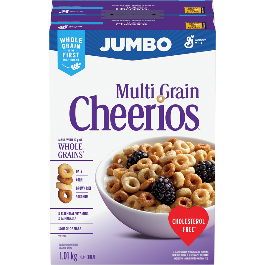 General Mills - Cheerios Cereal Multi Grain Jumbo - 1010 g - Canadian Distribution