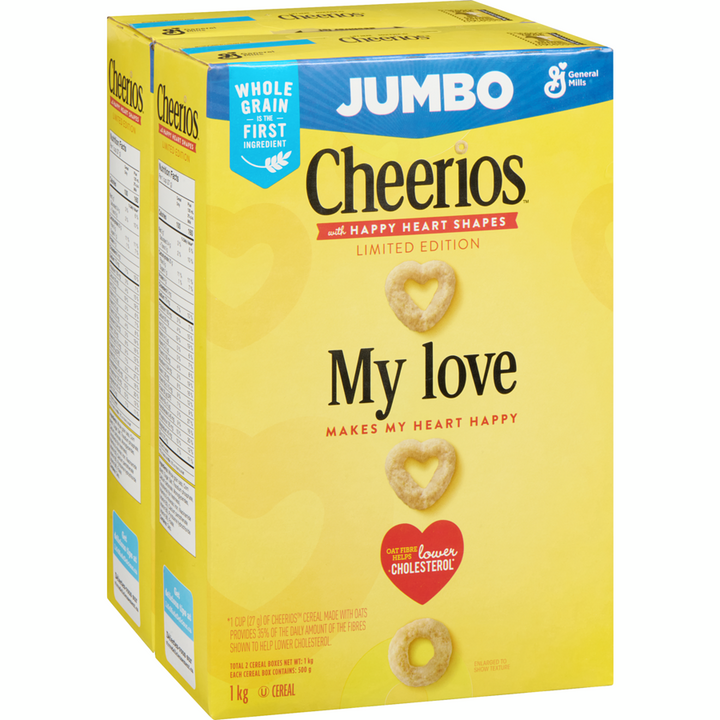 General Mills - Original Cheerios Breakfast Cereal, Jumbo Size, Whole Grains - 1000 g - Canadian Distribution