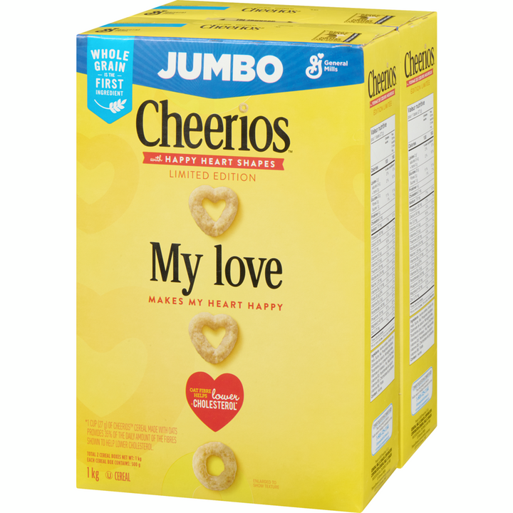 General Mills - Original Cheerios Breakfast Cereal, Jumbo Size, Whole Grains - 1000 g - Canadian Distribution