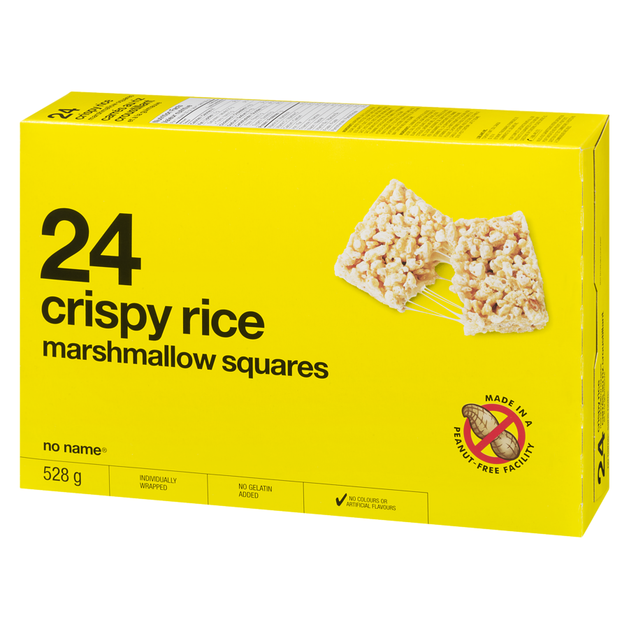 No Name - Crispy Rice Marshmallow Squares - 528 g - Canadian Distribution