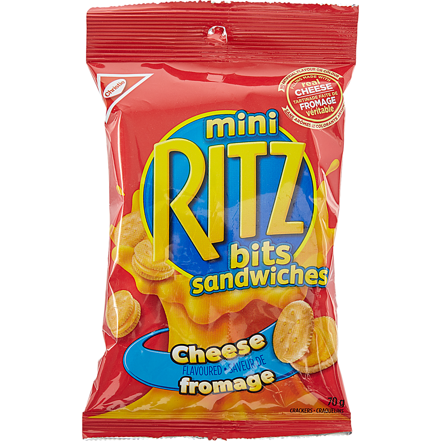 Christie - Ritz Mini Sandwiches, Cheese - Case - 12 x 70 g - Canadian Distribution