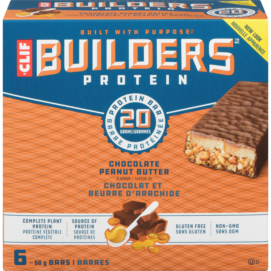 Clif - Builders Protein Builder's Bar, Chocolate Peanut Butter - 410 g - Canadian Distribution