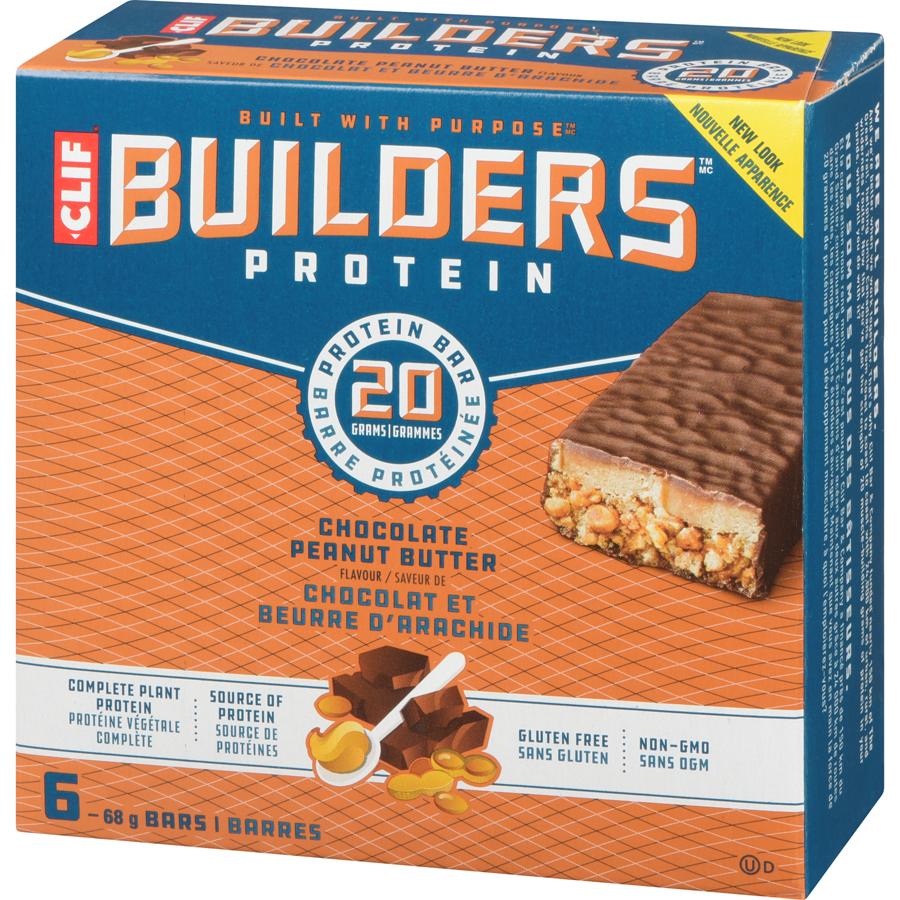 Clif - Builders Protein Builder's Bar, Chocolate Peanut Butter - 410 g - Canadian Distribution