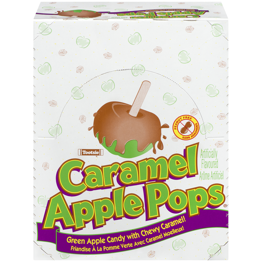 Tootsie Roll - Caramel Apple Pops - Case - 48x1 each - Canadian Distribution