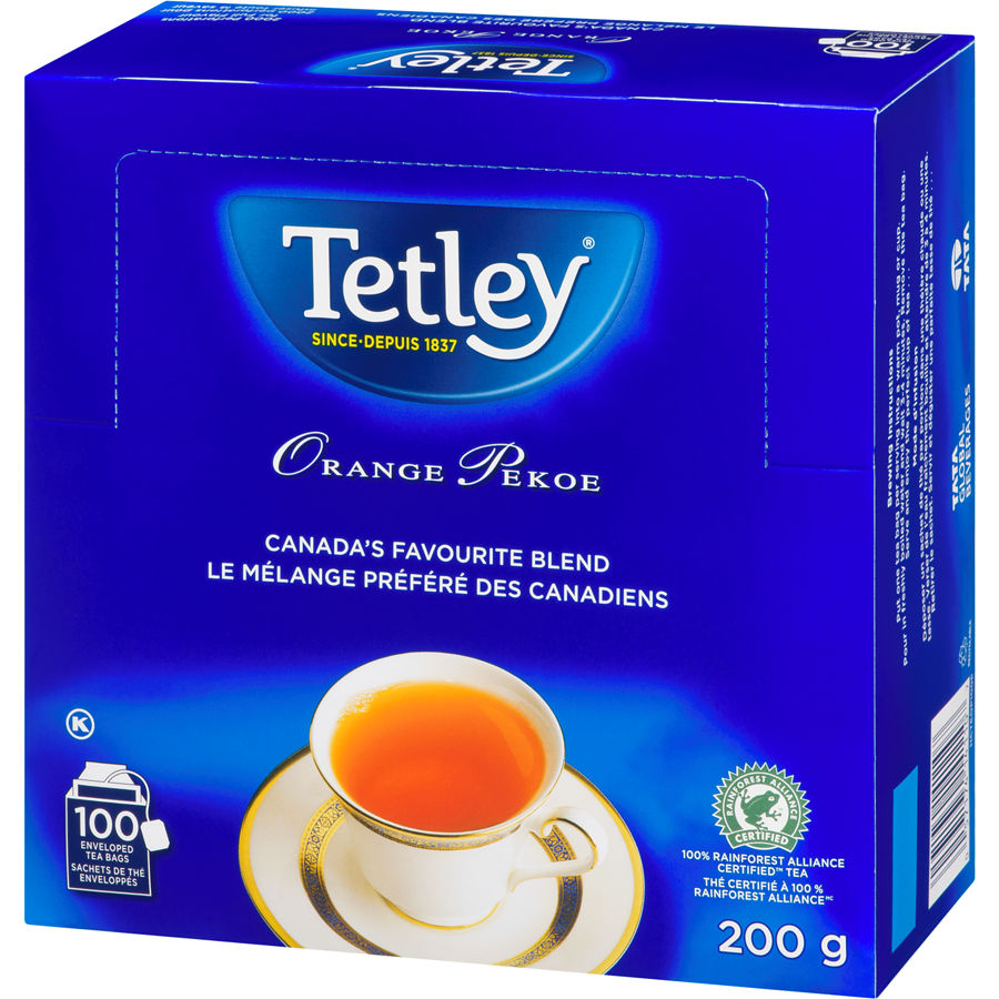 Tetley - String & Tag Orange Pekoe Tea - Case - 10x1 each - Canadian Distribution