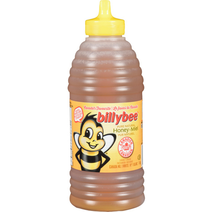 Billy Bee - Liquid White Squeeze Pure Natural Honey - 1 kg - Canadian Distribution