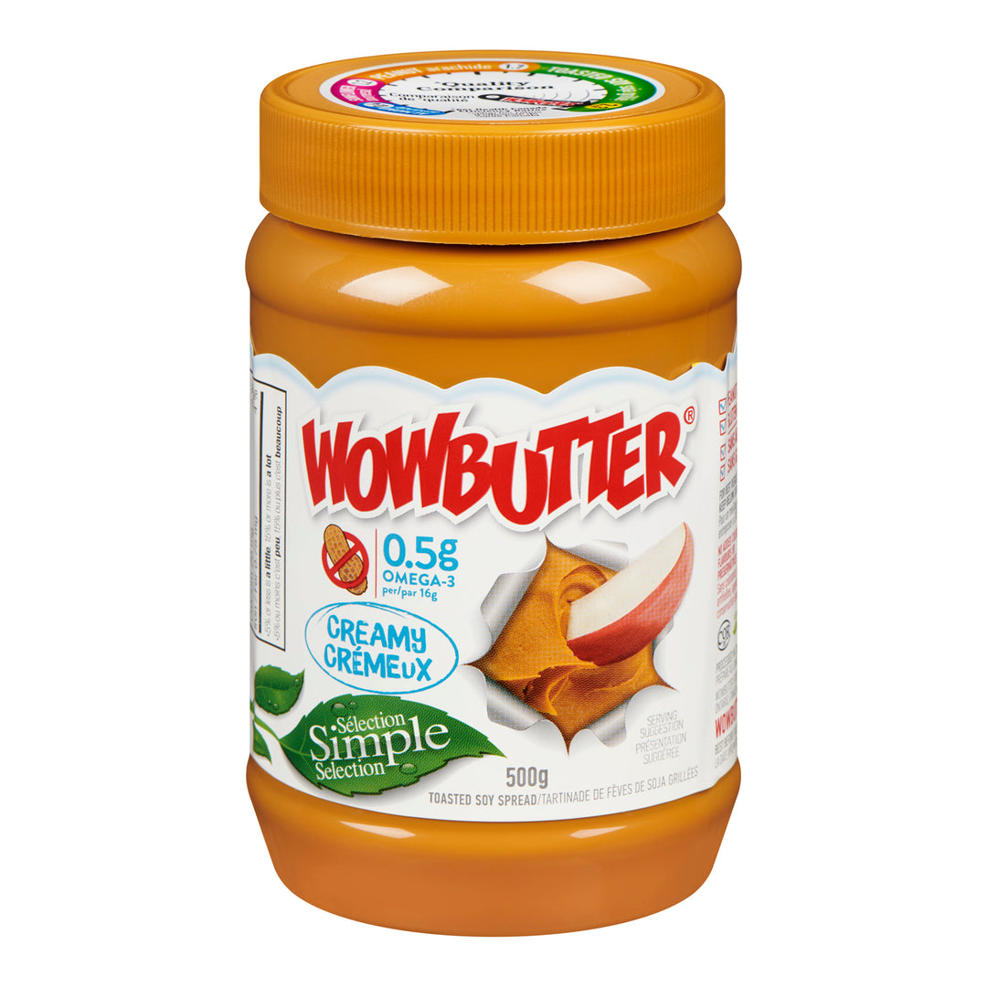 Spread Soy Butter Creamy - 6 x 500 g - Wow Butter - Restaurant and Foodservice Ingredients - Canadian Distribution