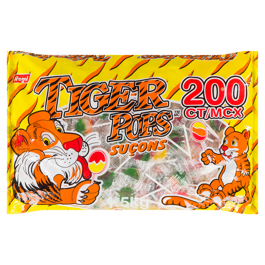 Regal - Tiger Pops Halloween Candy - 1.5 kg - Canadian Distribution