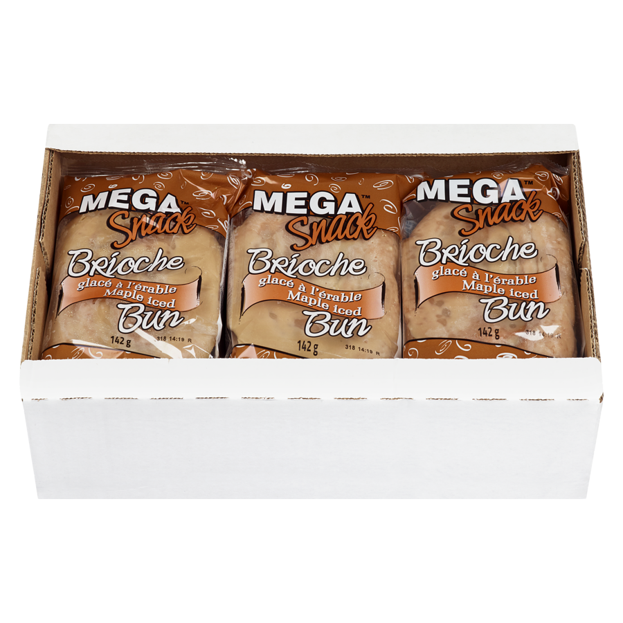 Mega Snacks - Iced Honey Bun - Case - 9 x 142 g - Canadian Distribution