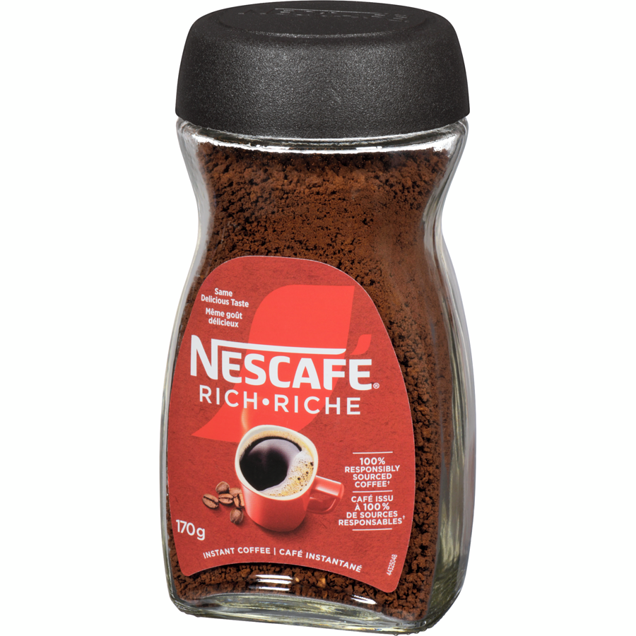 Nescafe - Rich Instant Coffee, 100% Pure Coffee - 170 g - Canadian Distribution