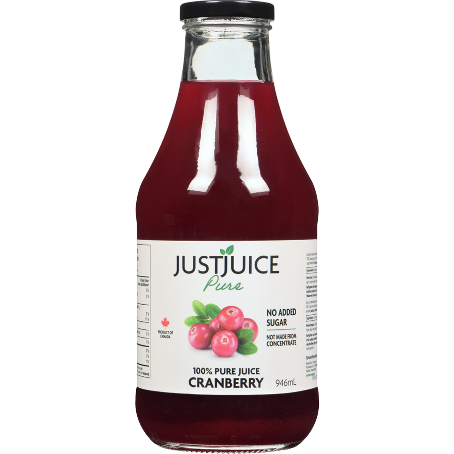 Just Juice - Pure Cranberry Juice - 1 L - Canadian Distribution