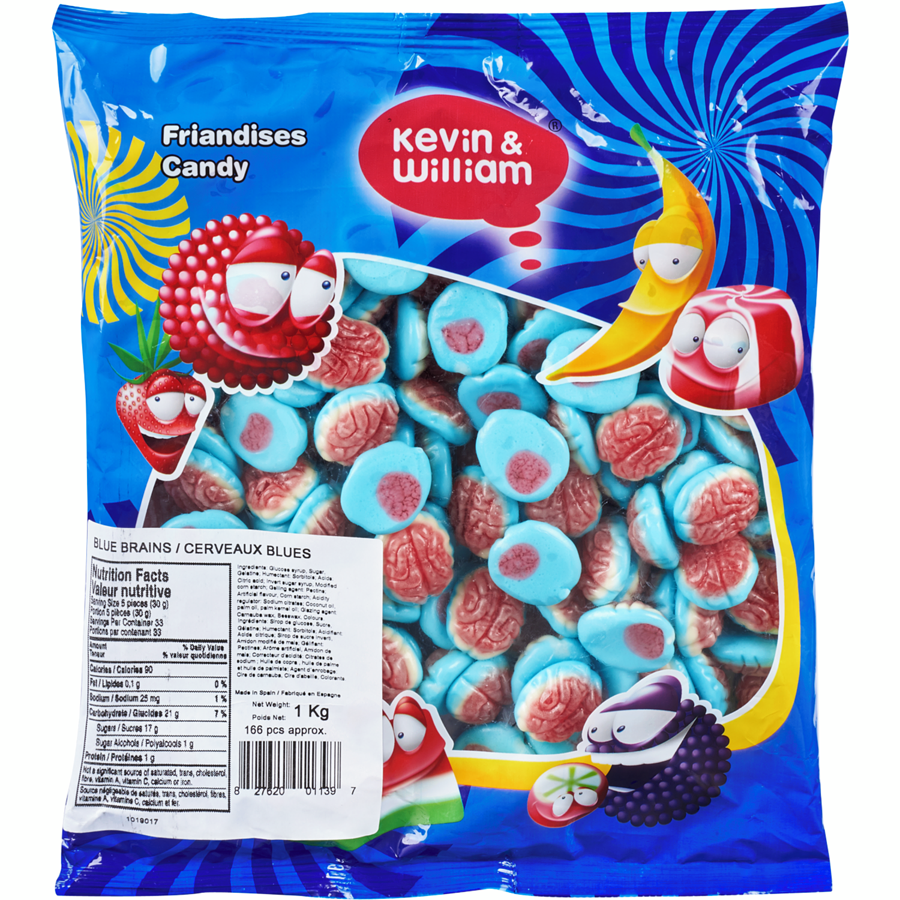 Vidal - Blue Brains Candy - 1 kg - Canadian Distribution