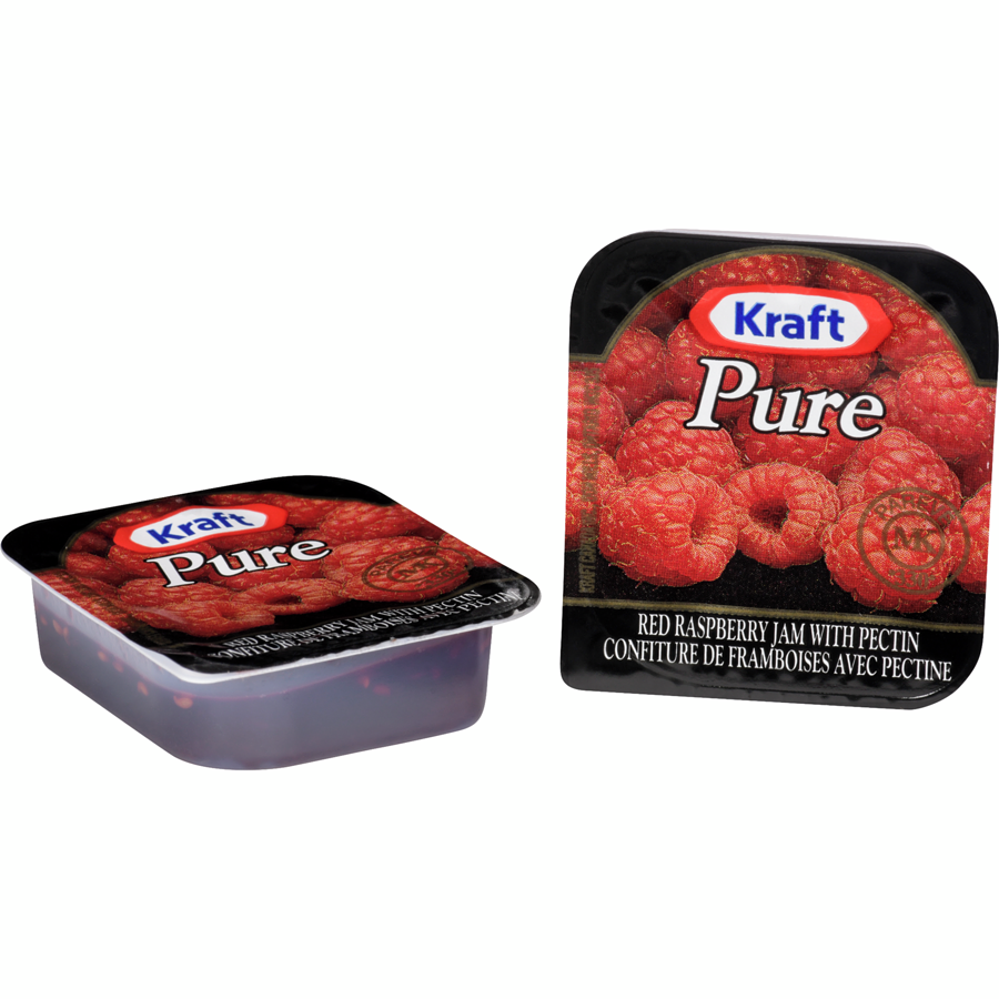 Kraft - Pure Raspberry Jam Single Serve Portions (Case) - 3.2 kg - Canadian Distribution