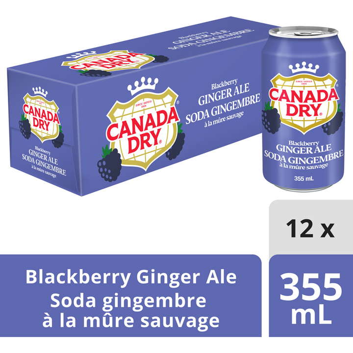 Canada Dry - Blackberry Ginger Ale (Case) - Case - 12 x 355 ml - Canadian Distribution