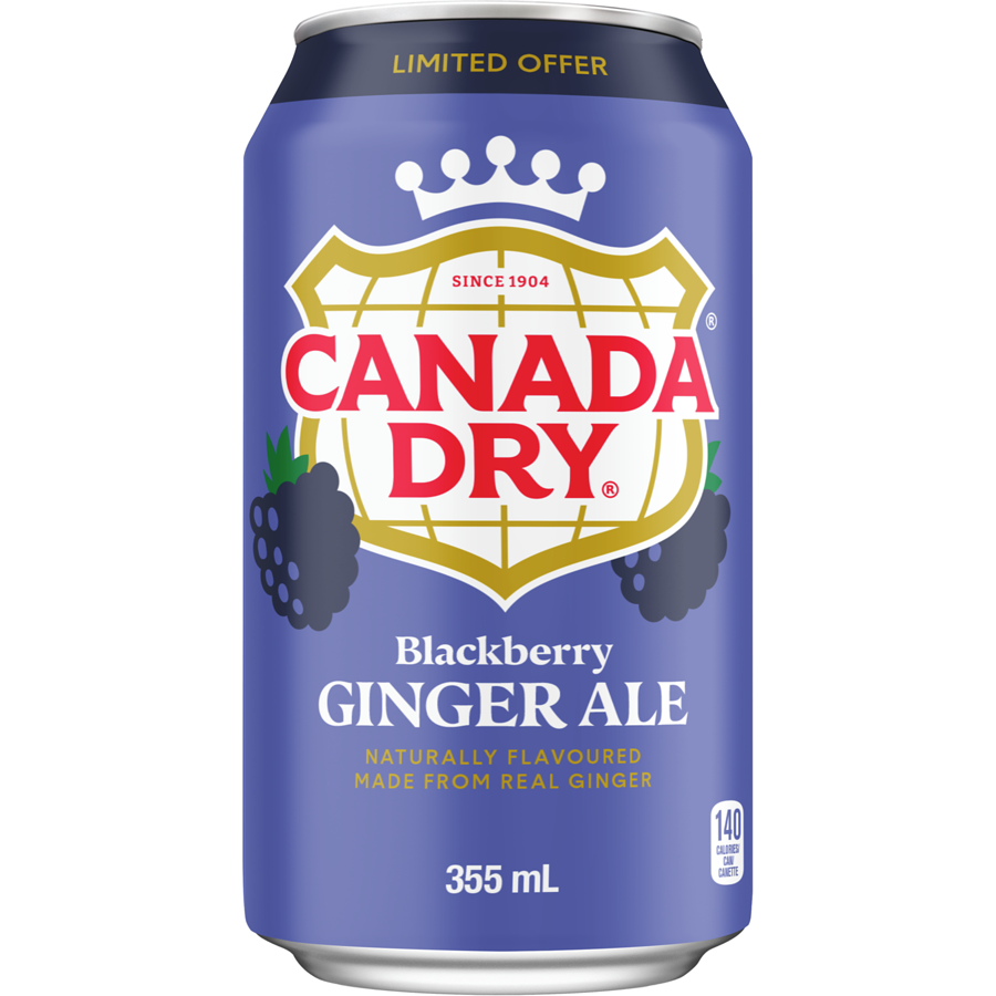 Canada Dry - Blackberry Ginger Ale (Case) - Case - 12 x 355 ml - Canadian Distribution